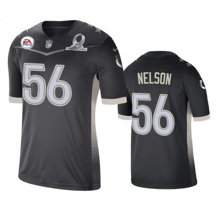Tröjor Indianapolis Colts Quenton Nelson 56 Game Anthracite 2021 AFC Pro Bowl - Män Tröjor Indianapolis Colts Quenton Nelson 56 Game Anthracite 2021 AFC Pro Bowl - Män